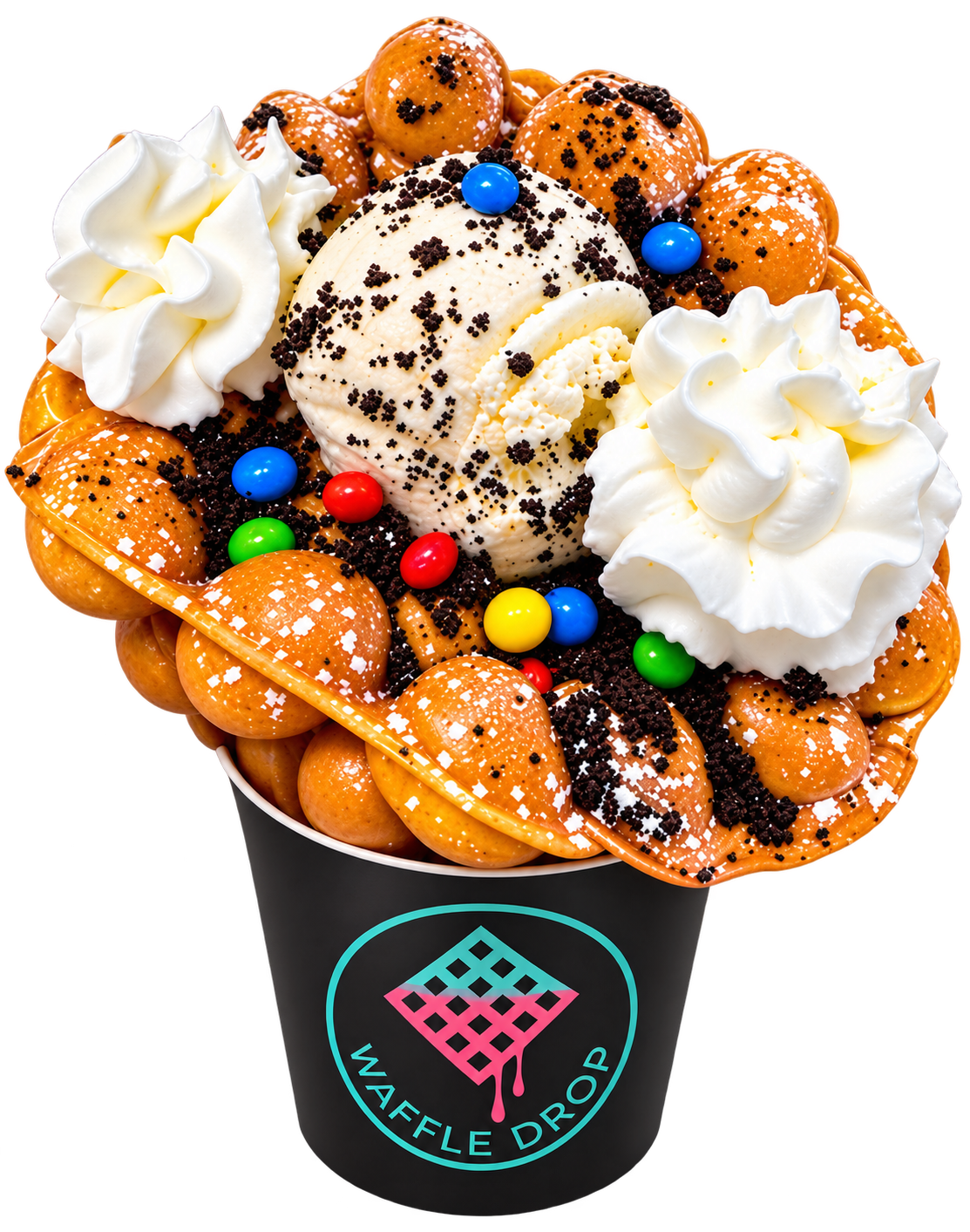 Colorful Waffle Drop Dessert Cup
